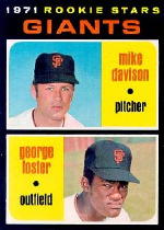 1971 Topps Baseball Cards      276     Mike Davison RC/George Foster RC